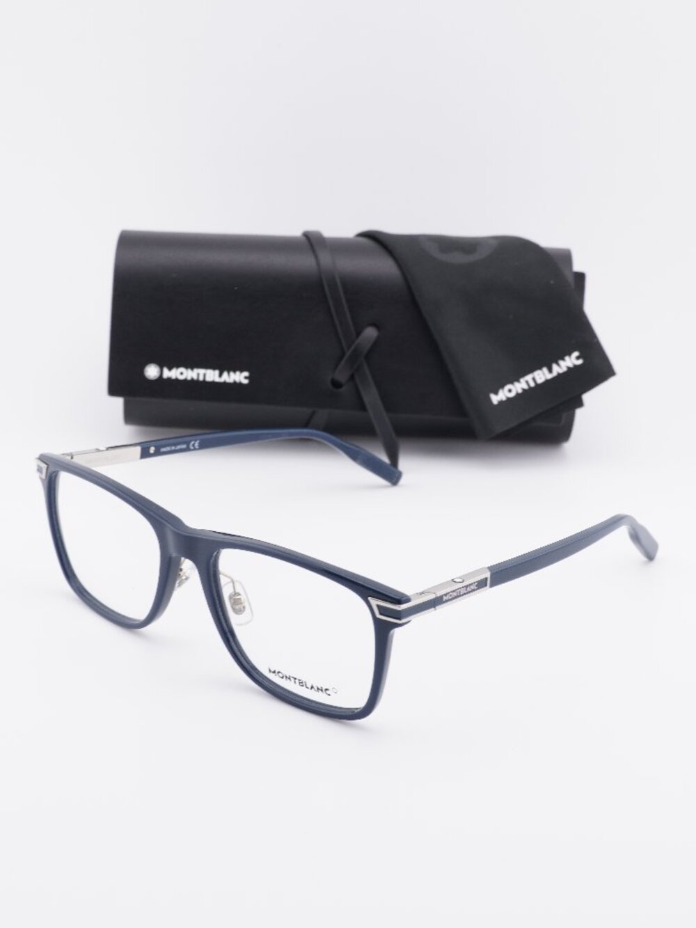 Montblanc MB0042O 003 Square Eyeglasses 56mm – Blue
